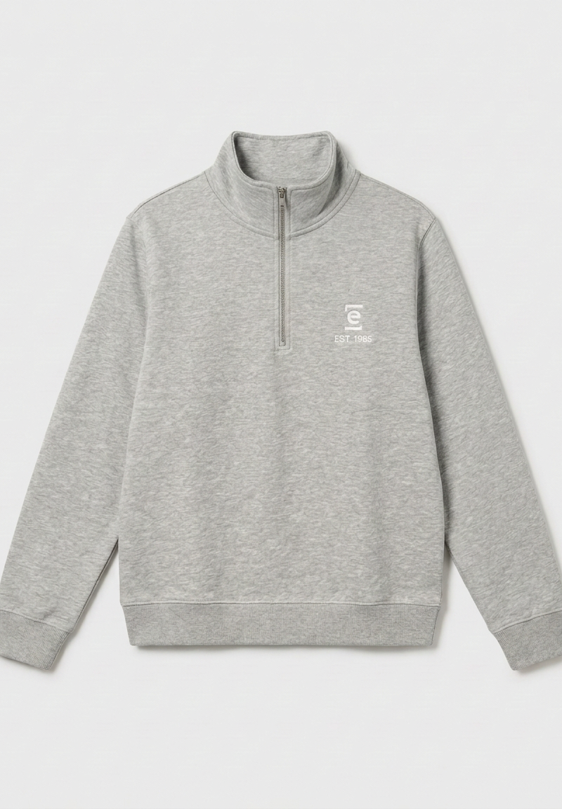 Sudadera con cremallera logo bordado